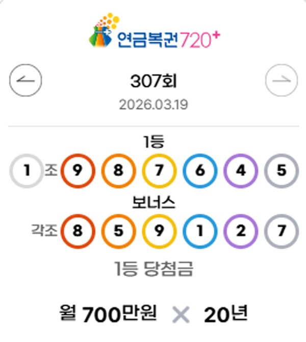 ** 307회 연금복권 720+ & 1215회 로또 당첨번호 발표! 당신의 인생 역전 기회는?
**