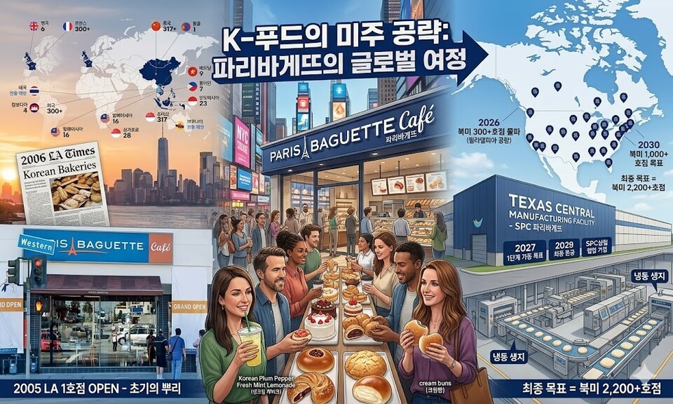 [주목-e분석] 美 진출 24년 '파리바게뜨', "한류품고 1K넘어 2.2K까지~" - 뉴스 썸네일 이미지