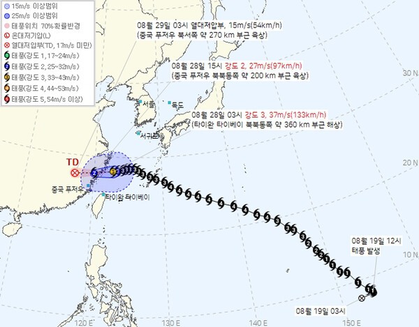 [2026년 태풍]가을철 태풍길 열리면 23호 태풍 방랑, 24호 태풍 크로반,...